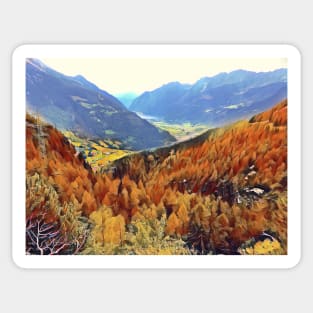 Autumn leaves in the mountains Sticker